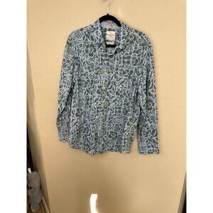 Tommy Bahamas Mens‎ Blue Green Island crafted Shirt Large long sleeve button up